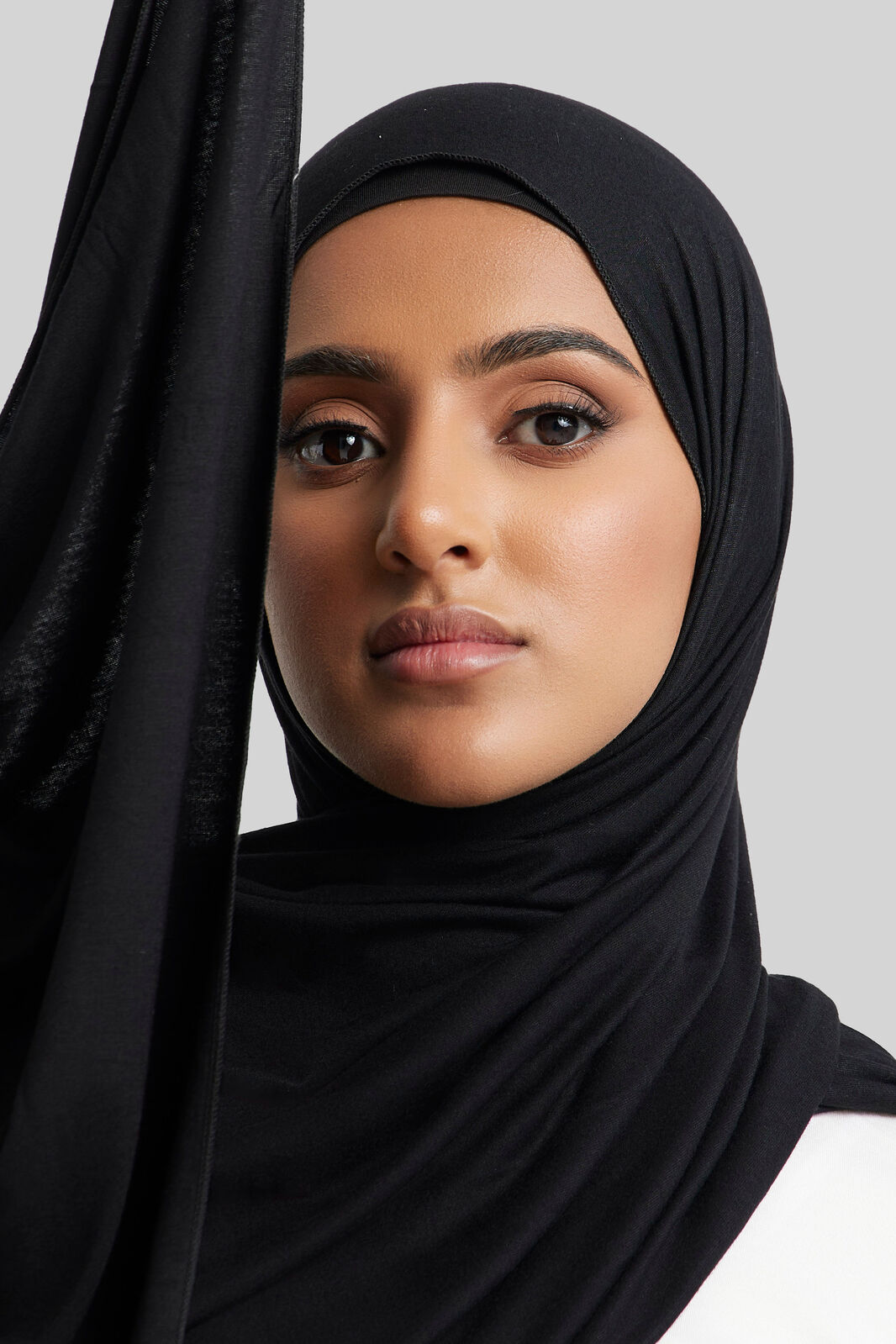 Black Luxe Jersey Hijab