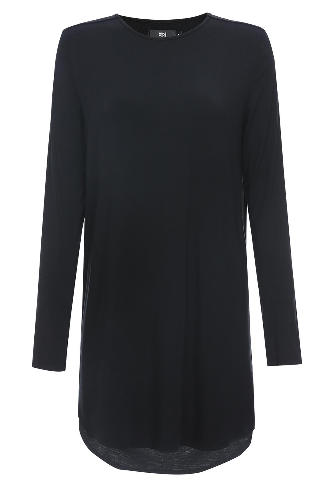 Black Mid Length Lightweight Top