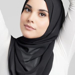 Black Plain Hijab