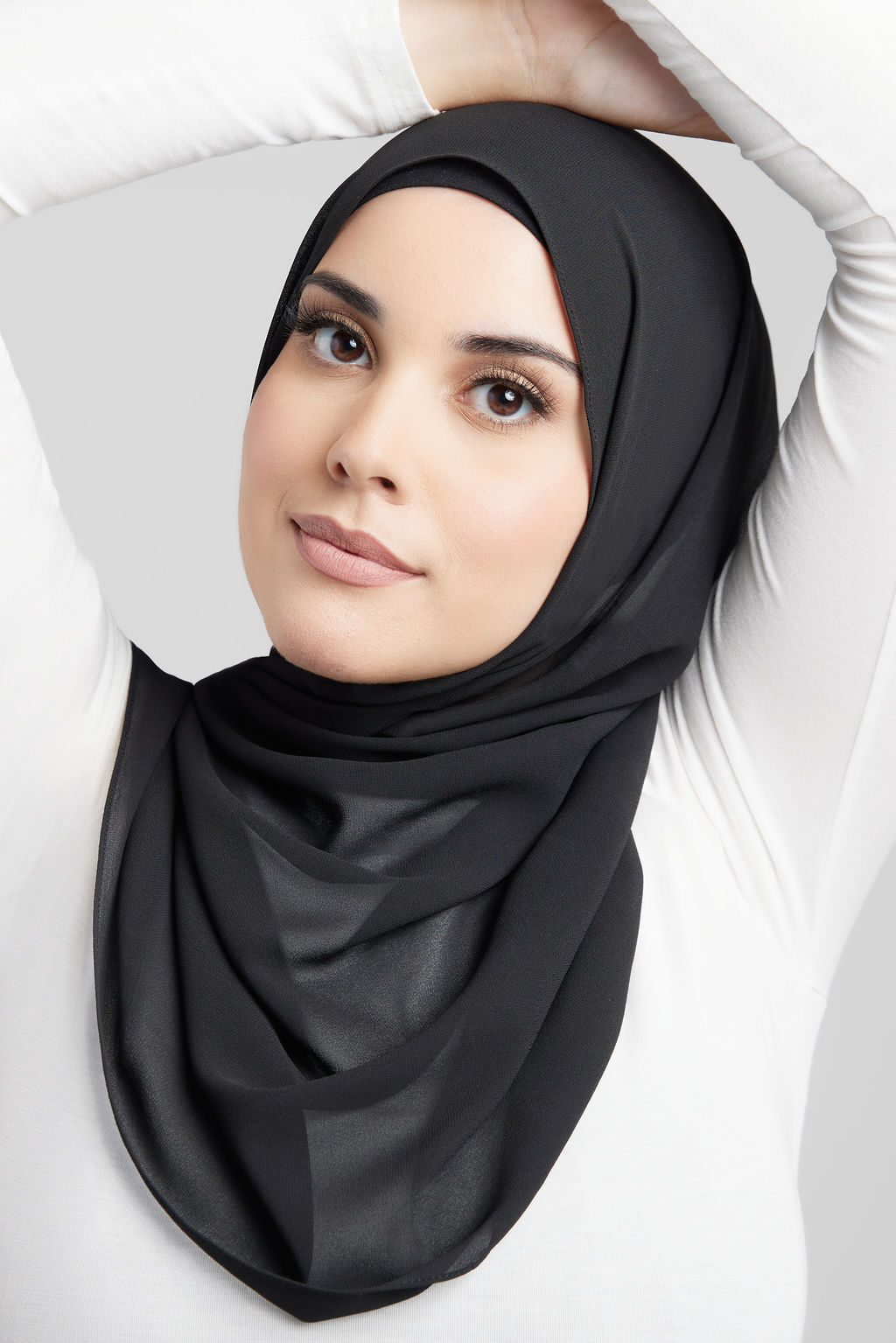 Black Plain Hijab
