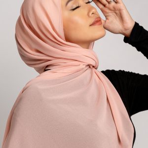 Peach Plain Hijab