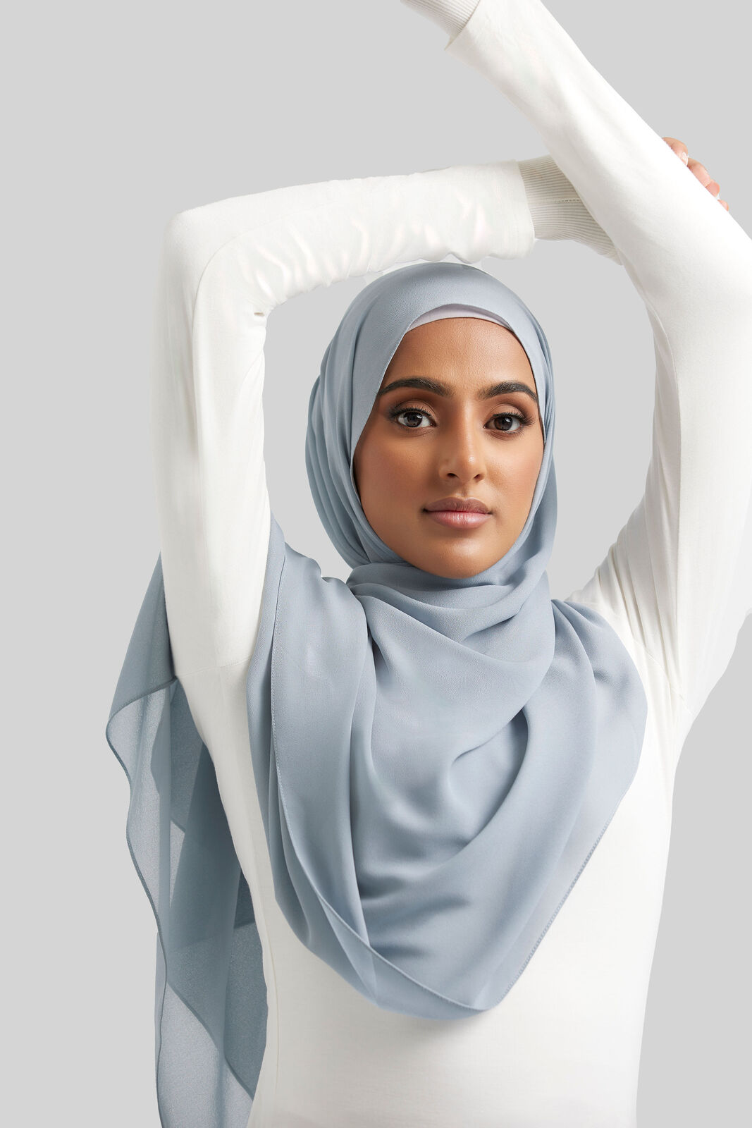 Slate Grey Plain Hijab