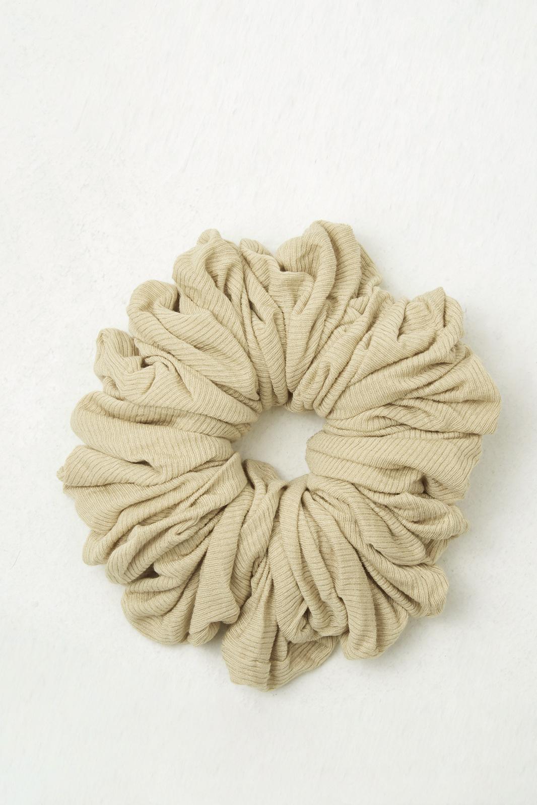Beige Bamboo Scrunchie