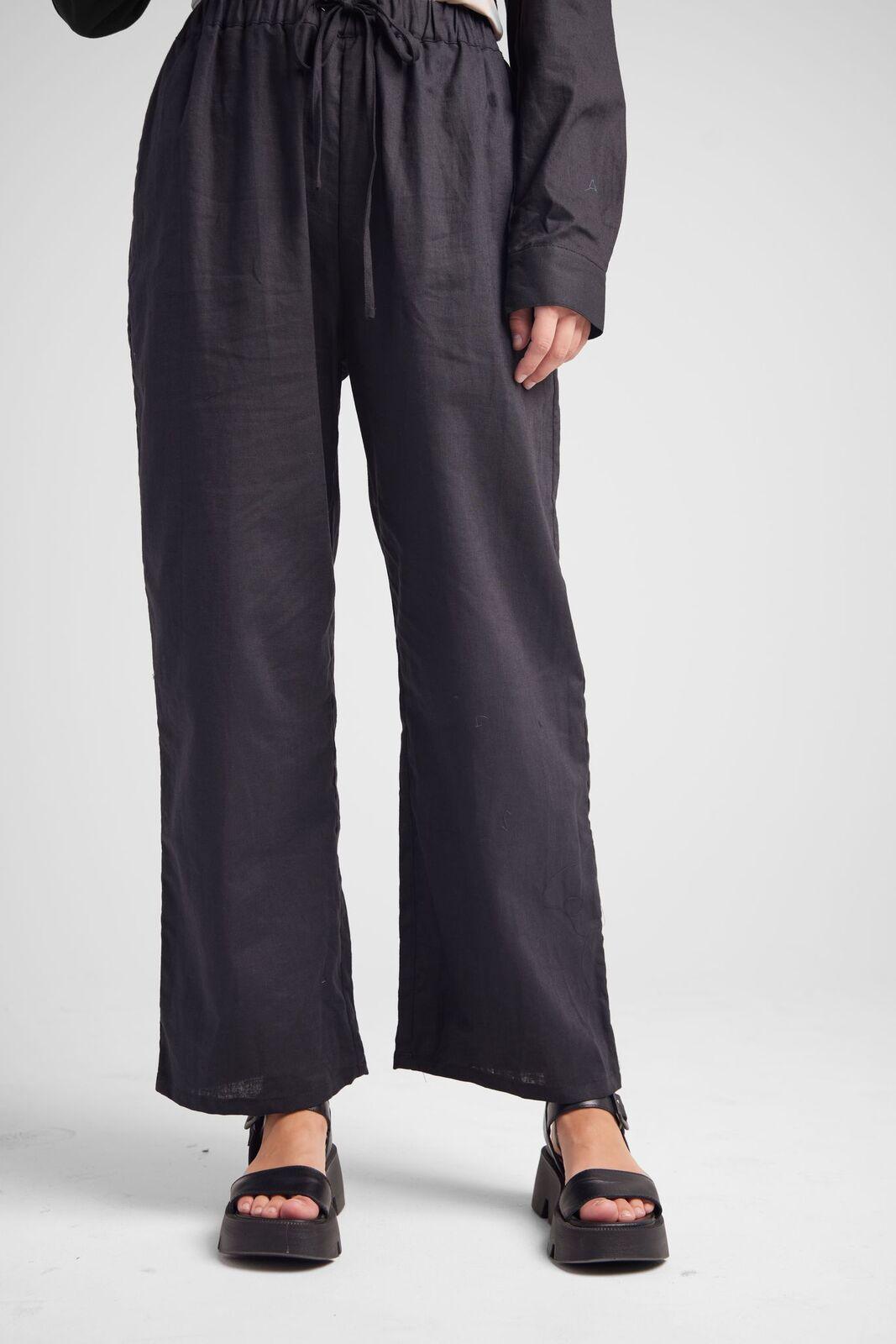 Black Linen Pant