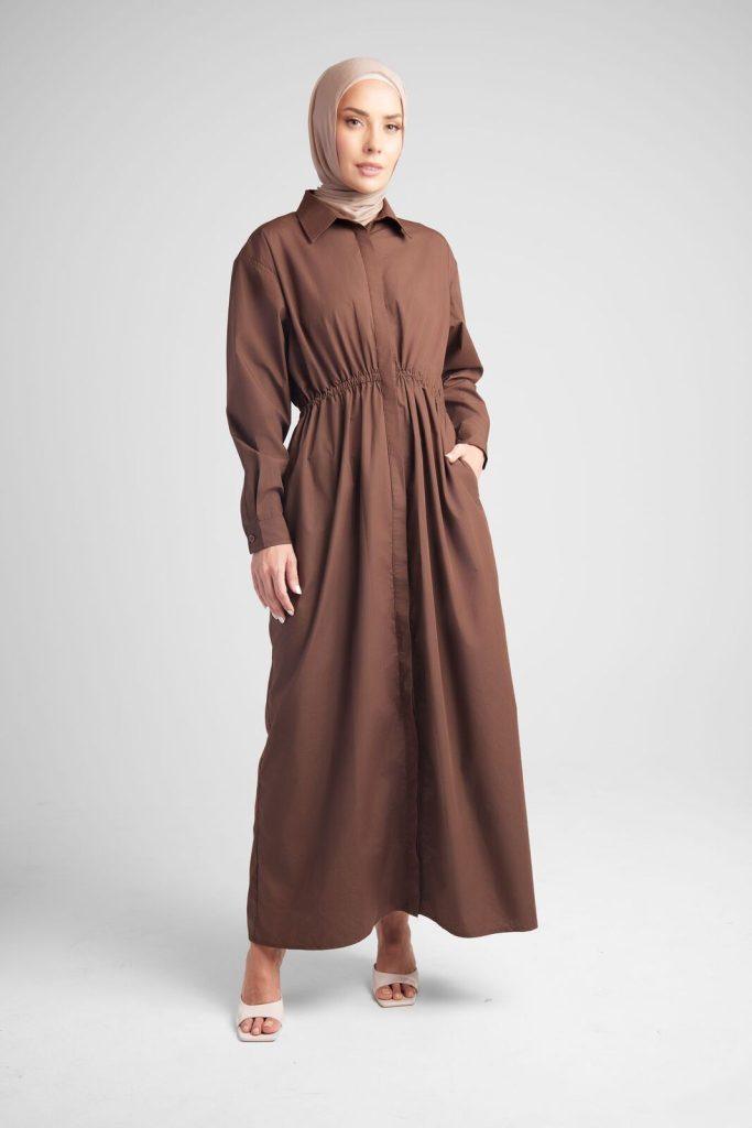 Bronze Relaxed Shirt Dress