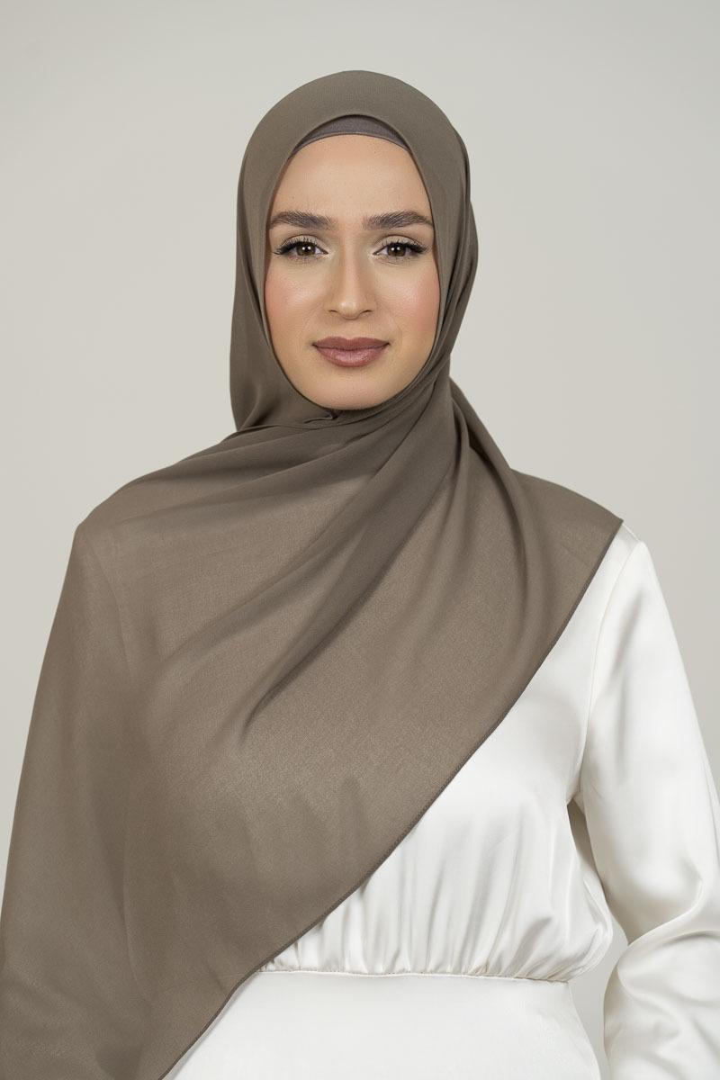 Carbon Plain Hijab