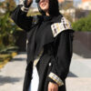 Black Trench Coat with Hoodie