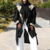 Black Trench Coat with Hoodie