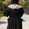 Black Trench Coat with Hoodie