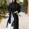 Black Trench Coat with Hoodie