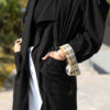 Black Trench Coat with Hoodie