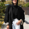 Black Trench Coat with Hoodie