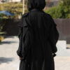 Black Trench Coat with Hoodie