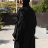Black Trench Coat with Hoodie