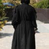 Black Trench Coat with Hoodie