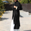 Black Trench Coat with Hoodie