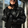 Black Funlle Neck Jacket