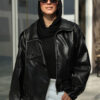 Black Funlle Neck Jacket
