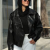 Black Funlle Neck Jacket