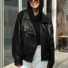 Black Funlle Neck Jacket