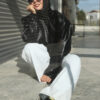 Black Funlle Neck Jacket