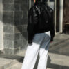 Black Funlle Neck Jacket