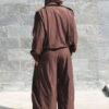 Brown Pleated Pin Stripe Jacket