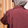 Burgundy Pleated Pin Stripe Jacket