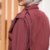 Burgundy Pleated Pin Stripe Jacket