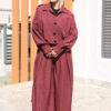 Burgundy Pleated Pin Stripe Jacket