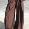 Brown Volume Trousers with Darts