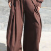 Brown Volume Trousers with Darts
