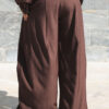 Brown Volume Trousers with Darts