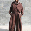 Brown Volume Trousers with Darts