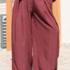 Burgundy Volume Trousers with Darts