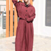 Burgundy Volume Trousers with Darts