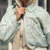 Mint Bomber Stripe Jacket