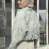 Mint Bomber Stripe Jacket