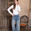 Cross Over Denim Trousers