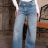 Cross Over Denim Trousers
